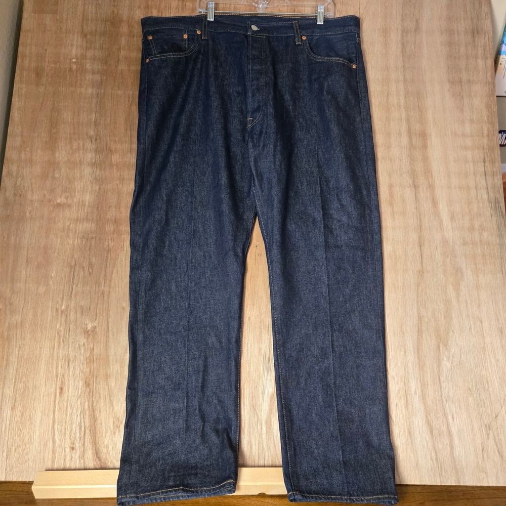 Levi's 501 Original Fit Dark Wash Jean Denim Button Fly Men's W42 L32 Streetwear